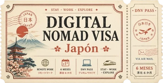 Ticket conmemorativo de la Digital Nomad Visa · 6 meses